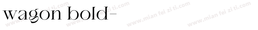 wagon bold字体转换